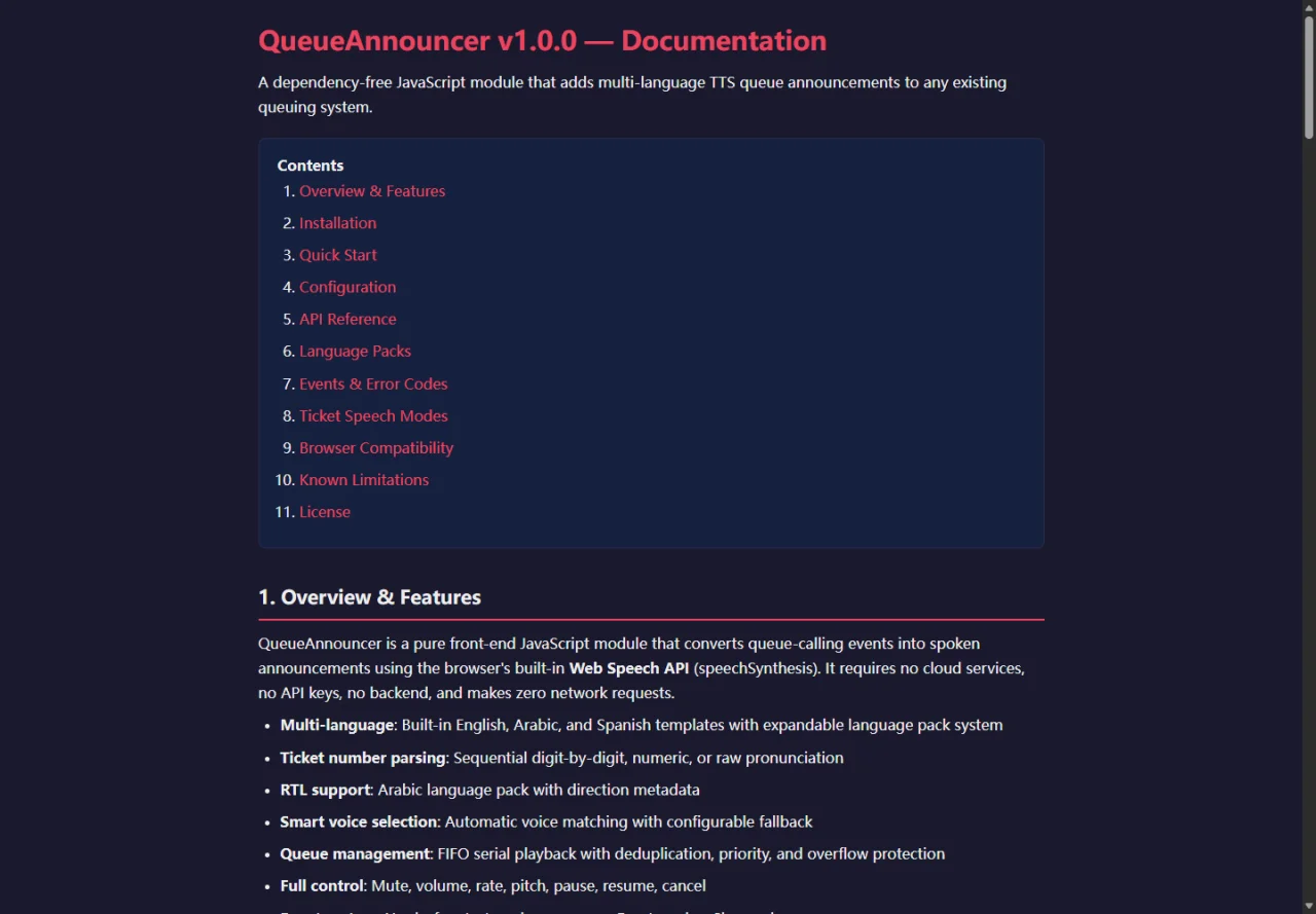 Queue Announcer Multi-Language TTS for Queue Systems — screenshot 4