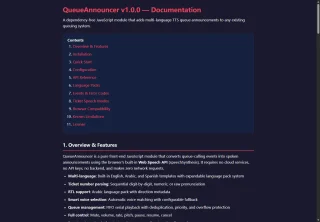 Queue Announcer Multi-Language TTS for Queue Systems