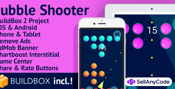 Bubble Shooter: BuildBox Game Template (Easy Reskin)