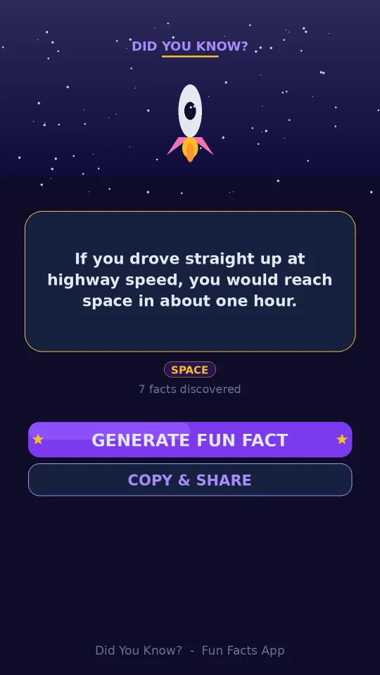 Fun Facts Android App — screenshot 2