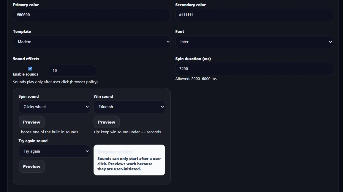 Spin & Win Wheel Email Lead Capture & Conversion Tool (Self-Hosted) — screenshot 5