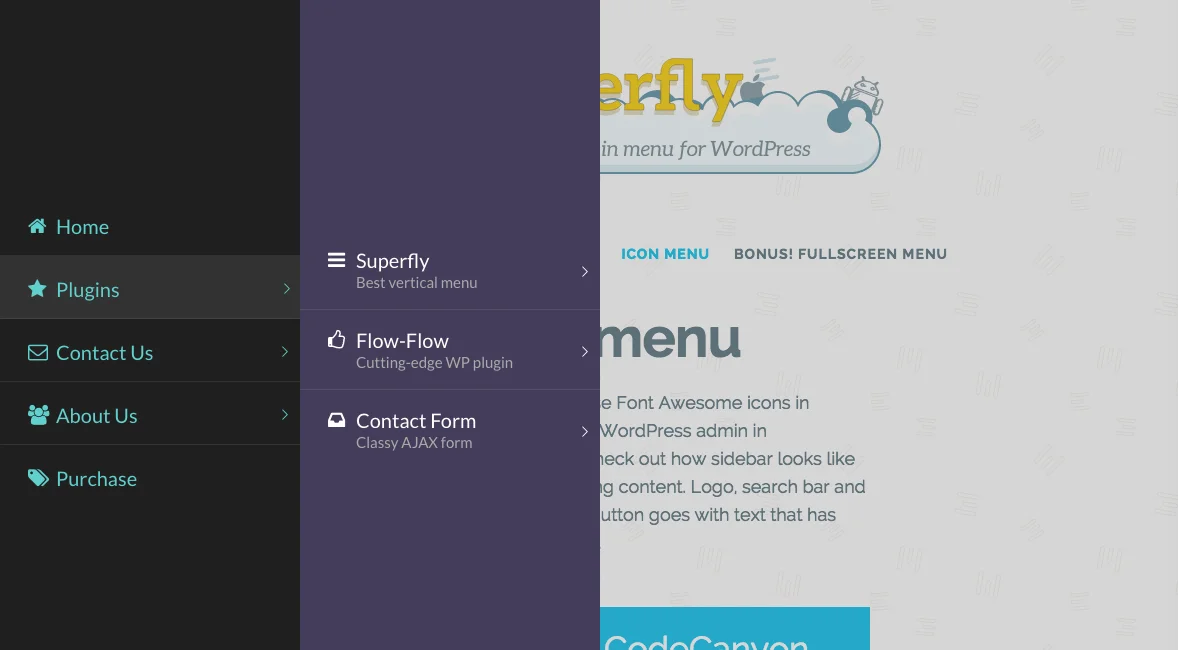 WordPress Menu Plugin — Superfly Responsive Menu — screenshot 4
