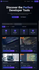 Developer Tool Explorer Modern Landing Page UI Kit