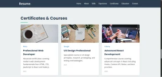 Professional Resume Template - HTML5, CSS3, JS
