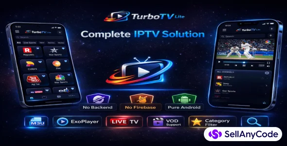 TurboTV Lite Smart IPTV & ExoPlayer App