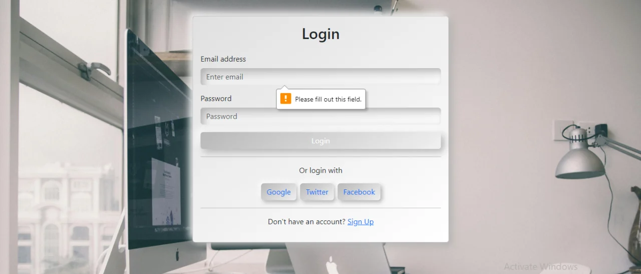 Modern Login Page Bootstrap5 Form — screenshot 1