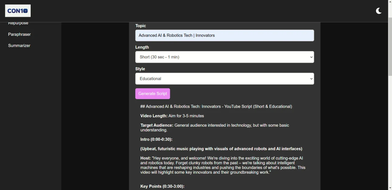 Con10 AI — screenshot 3