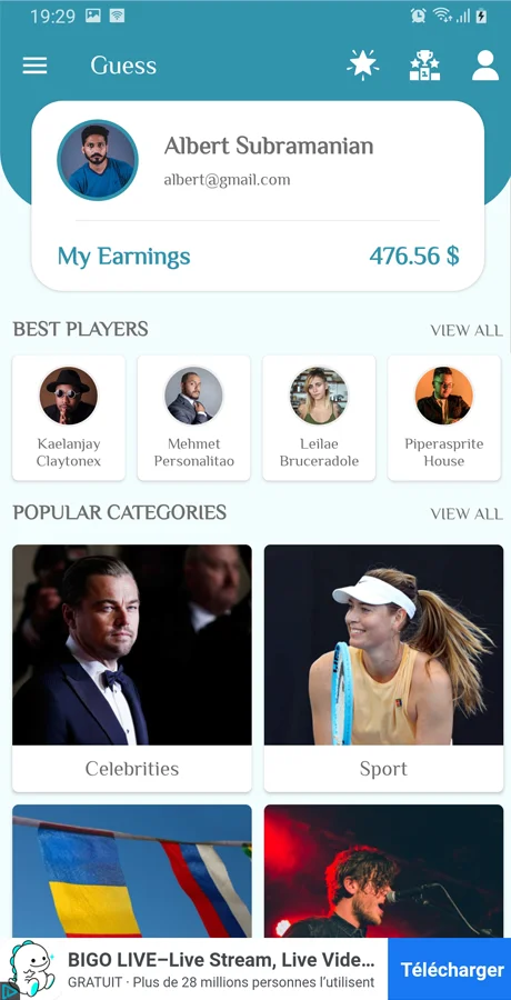 Guess Image and Earn Money App + Admin Panel — screenshot 2