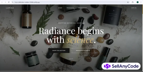 Lumina Skin Premium Skincare Brand Landing Page