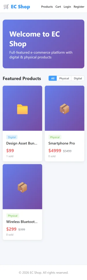 EC Shop Commercial Python FastAPI + Vue 3 eCommerce Source with Resale Licence, Deploy Script & 30-Day Support — screenshot 7