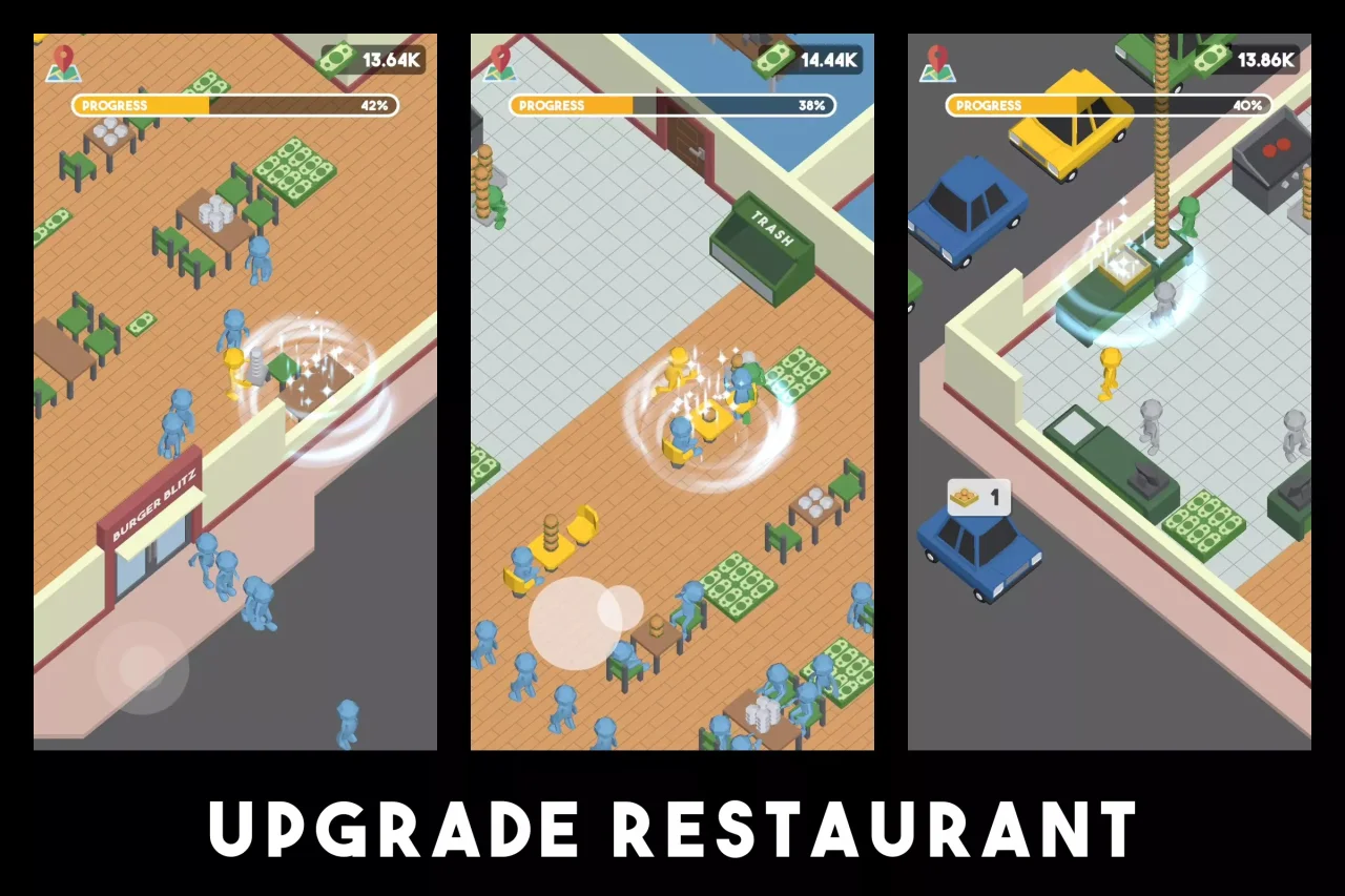 Fast Food Rush - Hyper Casual Restaurant Management — screenshot 1