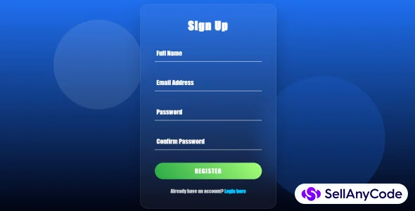 Modern Glassmorphism Login