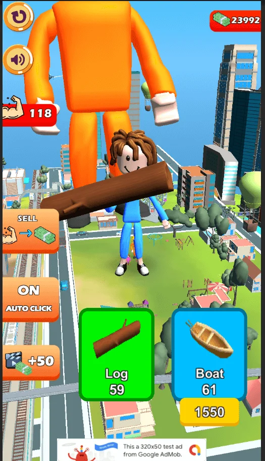 Lifting Hero Gym Tap Clicker 3D Game Unity Source Code — screenshot 4