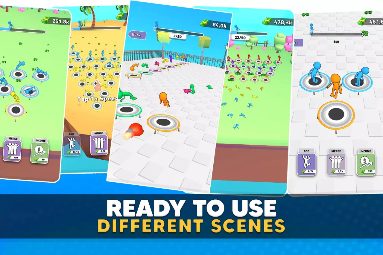 Idle Trampoline | Game Template — screenshot 3