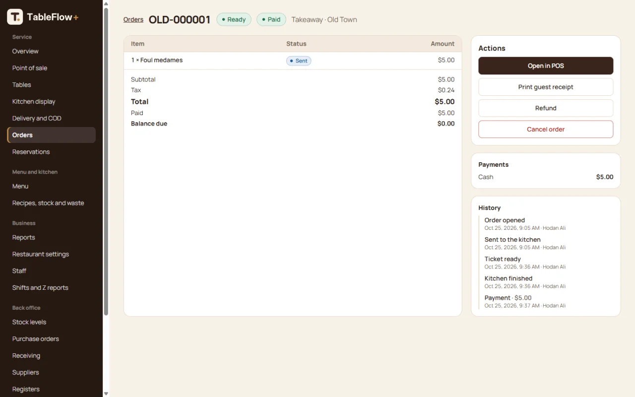 TableFlow+: Restaurant POS Kitchen, QR Menu & Delivery — screenshot 8