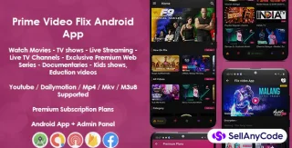 Prime Video Flix App: Movies - Shows - Live Streaming - TV - Web Series - Premium Subscription Plan