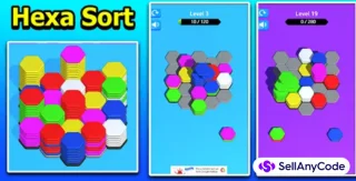 Hexa Sort 3D Puzzle Trending Game Unity Source Code