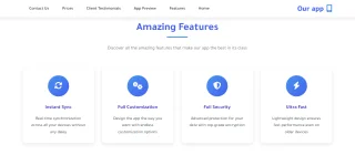 Landing Page for Apps