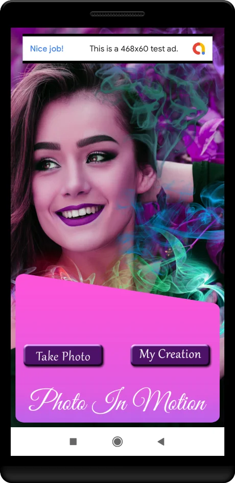 Photo in Motion | AdMob | Firebase | Android Studio — screenshot 1