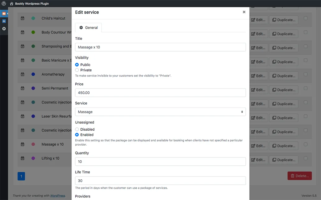 Bookly Packages (Add-on) — screenshot 2