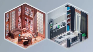 Interior - Low Poly 3D Models Pack