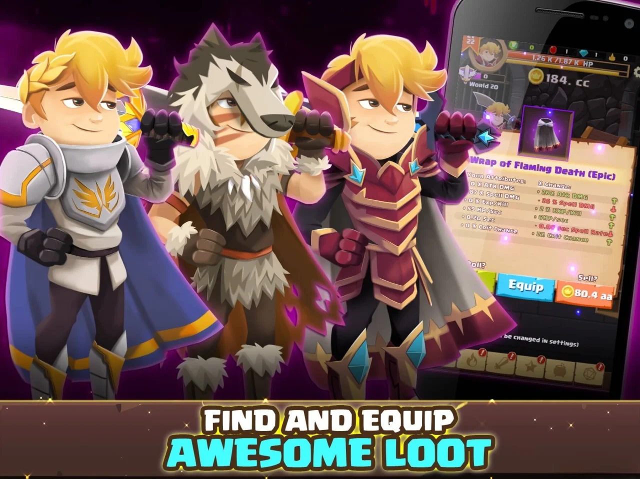 Clicker Knight Incremental - Unity Game — screenshot 2