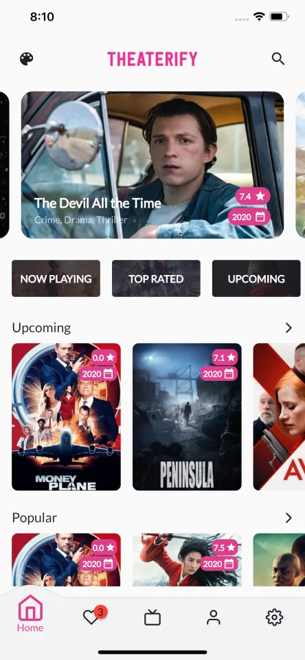 Theaterify - Movie Flutter v.2.8 App with API Backend & GetX — screenshot 10