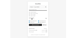 SecurePass, Password Generator