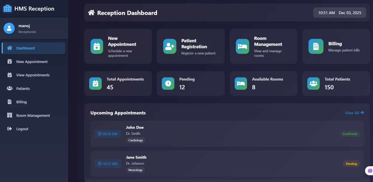 Hospital Management System in PHP with Full Source Code — screenshot 2