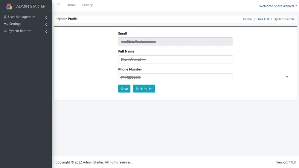 Clean Admin - ASP.NET Core 7 Admin Starter — screenshot 2