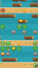 Croc River Crossing - HTML5 One-Tap Arcade Game (Source Code)
