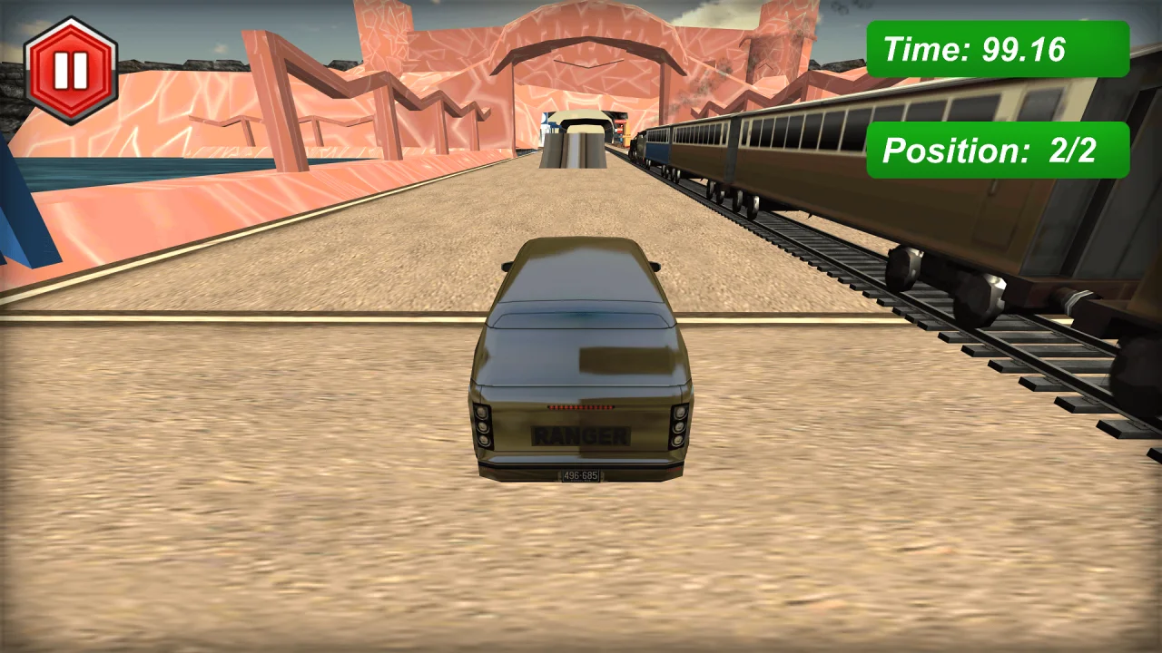 Train vs Super Car Racing 64 Bit Source Code 2020 — screenshot 2