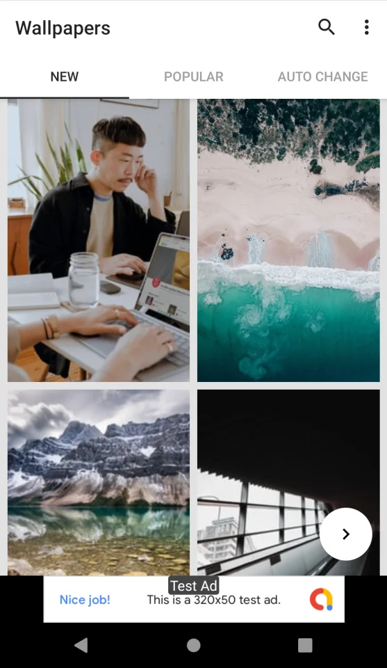 Wallpapers Android App - With AdMob — screenshot 1