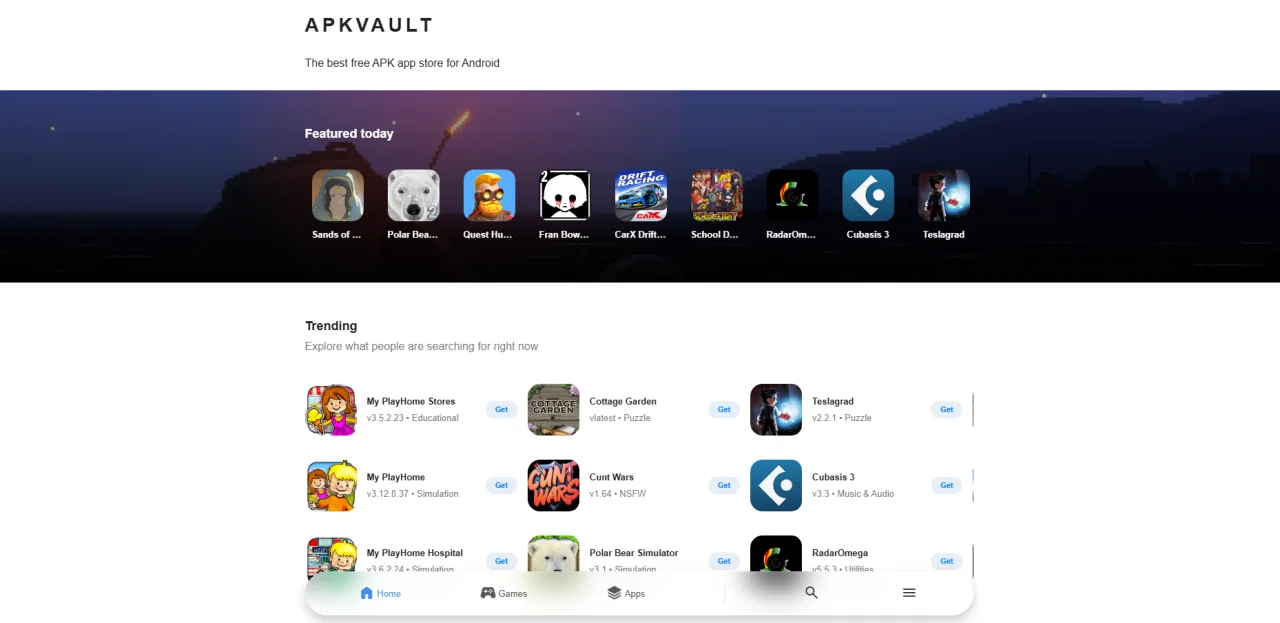 APKVault Apps & Games Download CMS (APKMODY CLONE) — screenshot 1