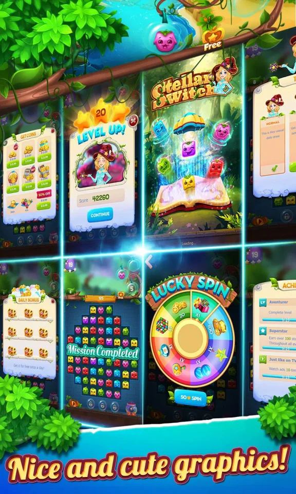 Stellar Witch Fruit Match 3 Puzzle — screenshot 3