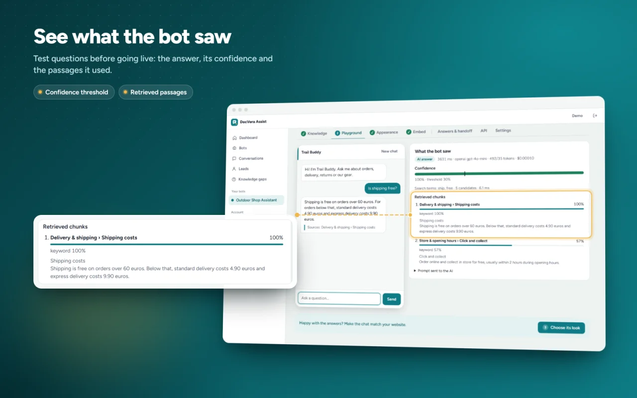 DocVera Assist - PHP AI Chatbot for Any Website — screenshot 8