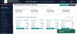 MedCare Pro - Medical Billing & Healthcare Practice Dashboard Template