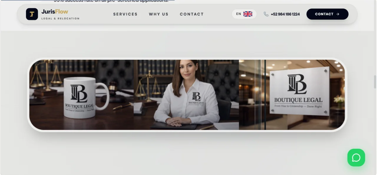 JurisFlow Legal - Premium Corporate & Relocation Law Landing Page — screenshot 6