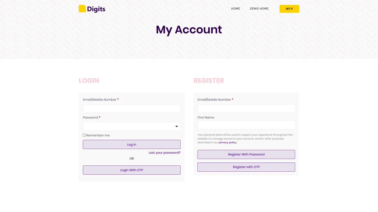 Digits: WordPress Mobile Number Signup and Login — screenshot 5