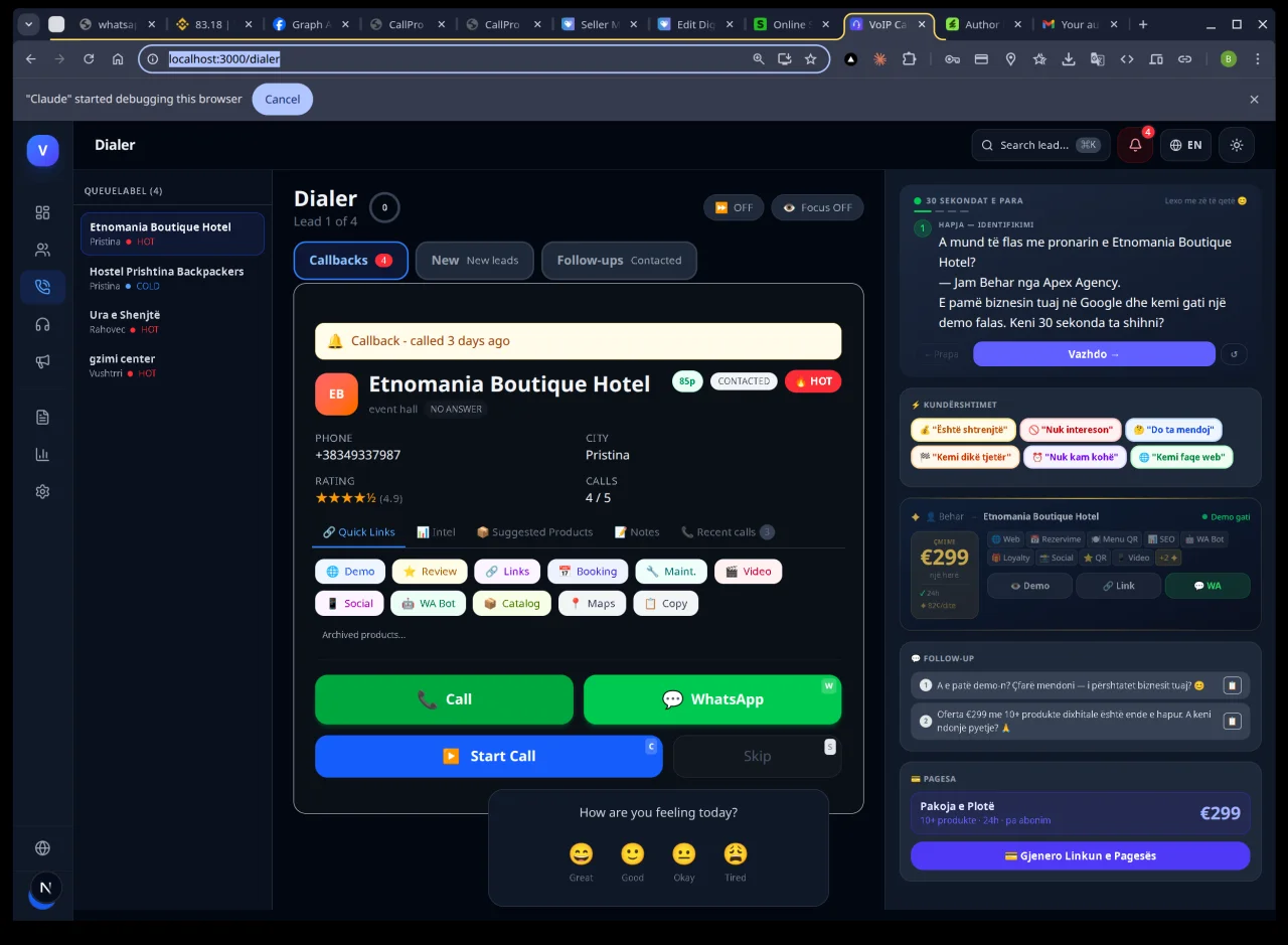 CallPro - VoIP Call Center & CRM SaaS — screenshot 2