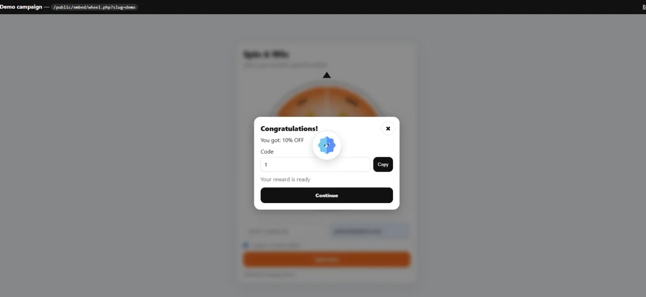 Spin & Win Wheel Email Lead Capture & Conversion Tool (Self-Hosted) — screenshot 8