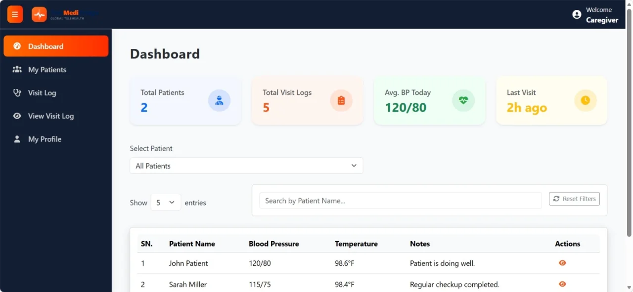 TeleMediBridge Telehealth & Remote Care Management Platform — screenshot 3