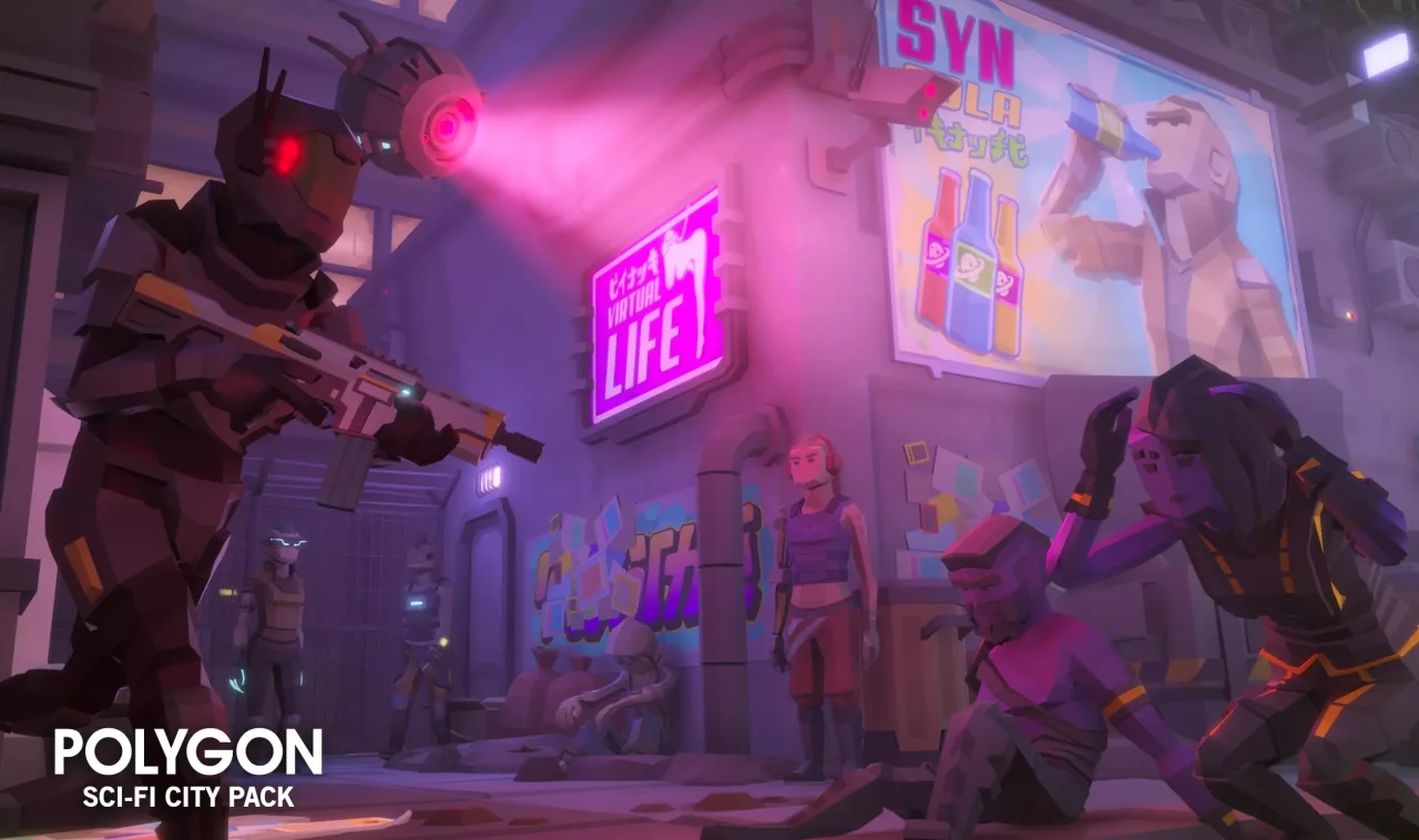 POLYGON Sci-Fi City - Low Poly 3D Art by Synty — screenshot 4