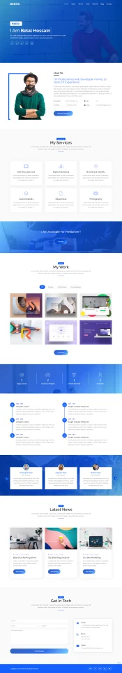 Dekha Personal Portfolio Website Template — screenshot 1