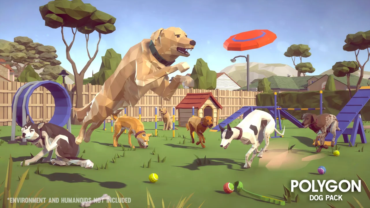 Dog Pack - Synty POLYGON - Dog Animations and Controller — screenshot 1
