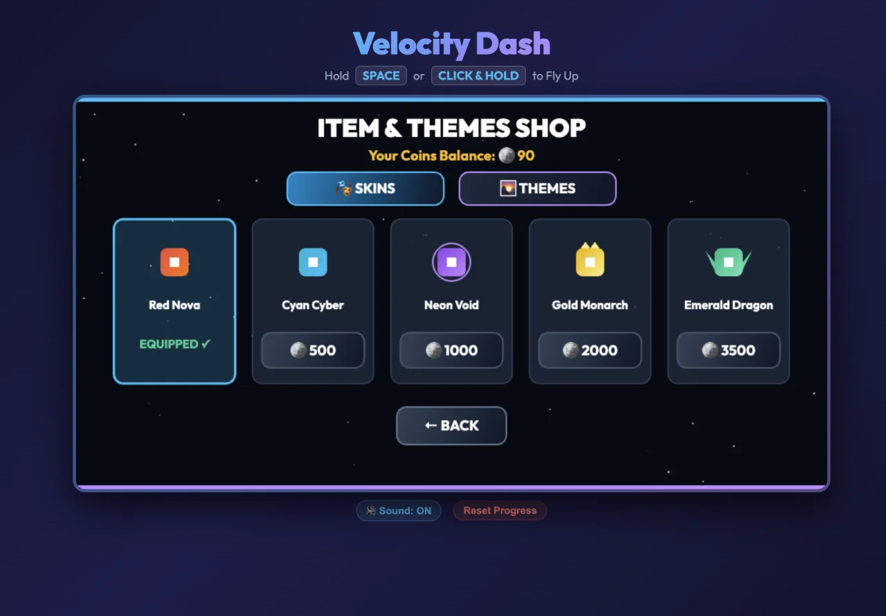 Velocity Dash - Cyber Action Runner HTML5 Game Source Code — screenshot 1