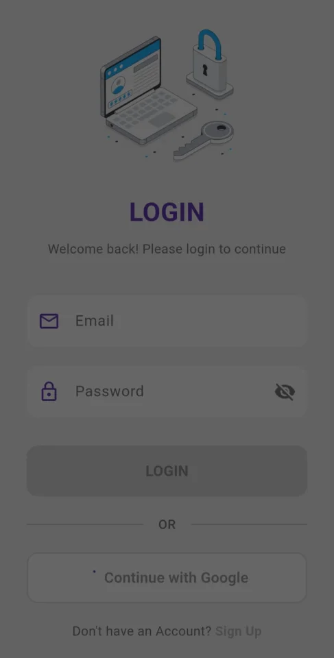 Flutter Firebase Login & Register App (Google + Email) — screenshot 3