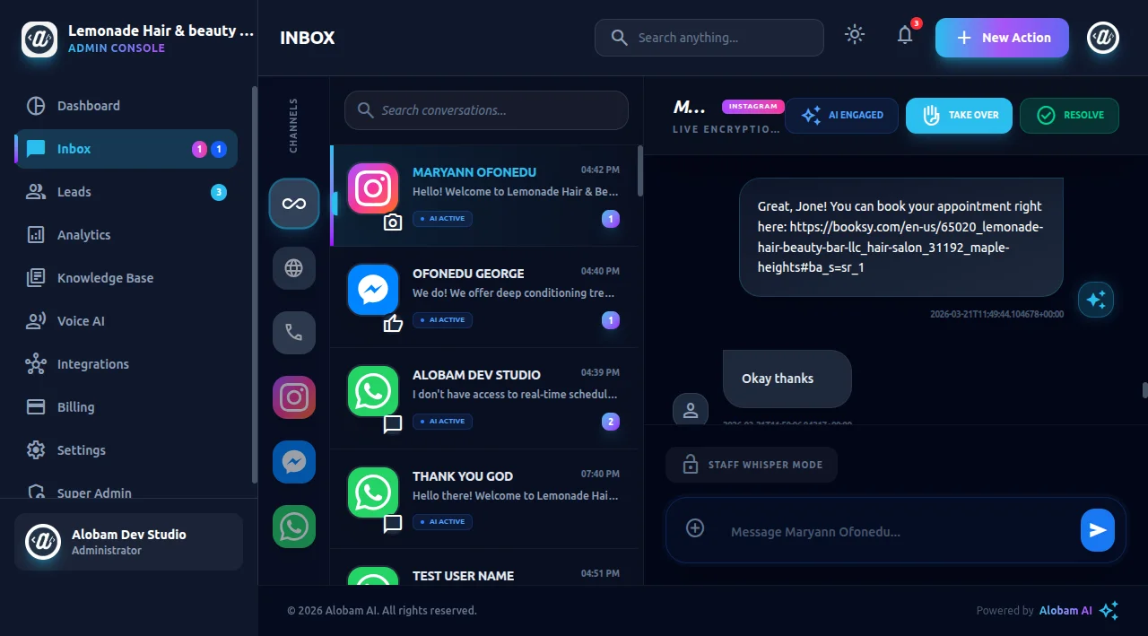 AI Receptionist SaaS — screenshot 3