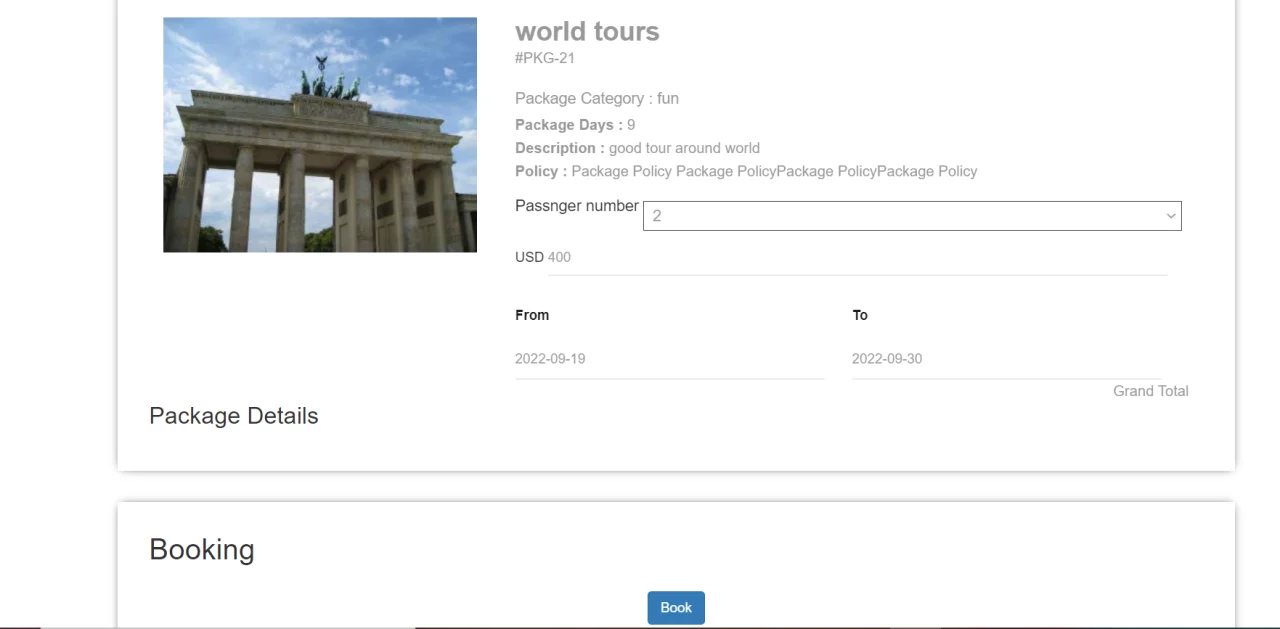 Tours Booking System — screenshot 5