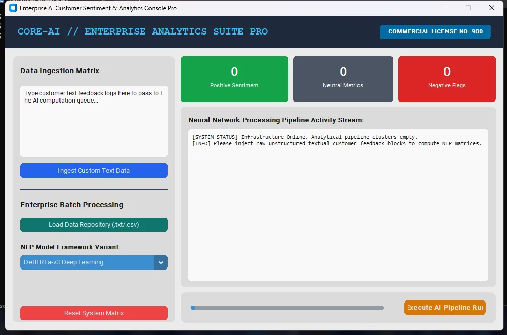 Enterprise AI Customer Sentiment Analytics Dashboard Pro — screenshot 1